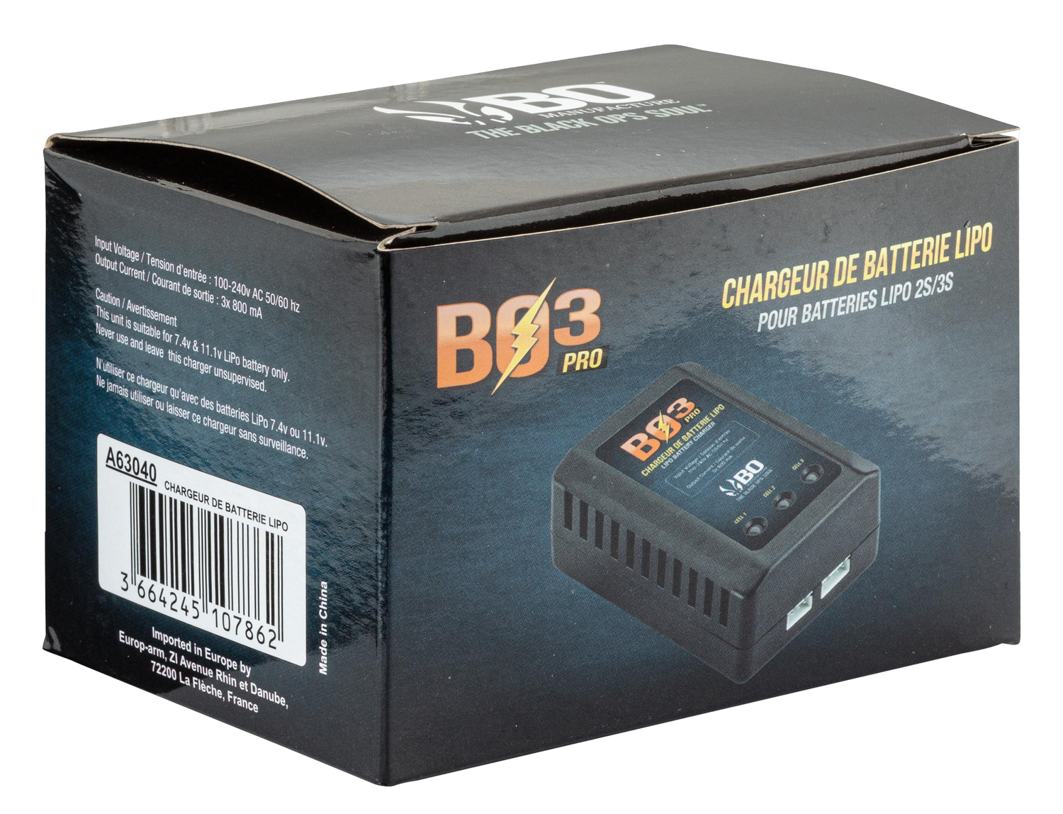 BO - Chargeur de batterie BO3 LiPo 7,4V et 11,1V