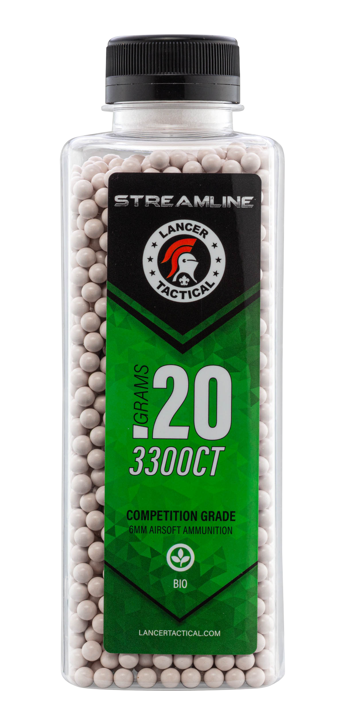 LANCER TACTICAL - Billes Airsoft STREAMLINE 0.20g BIO bouteille 3300 bbs Lancer Tactical
