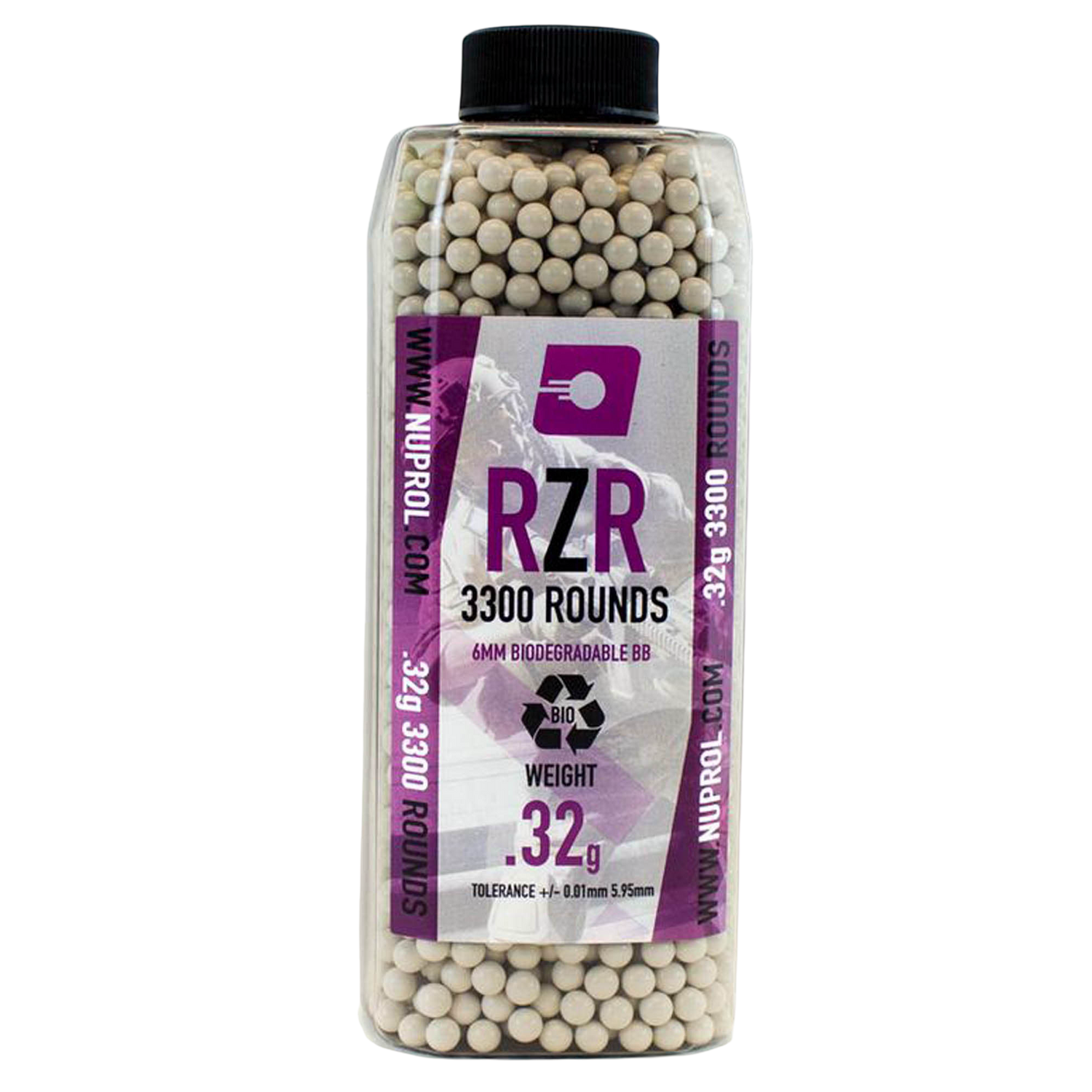 NUPROL - Billes Airsoft RZR 0.32g BIO bouteille 3500 bbs Nuprol