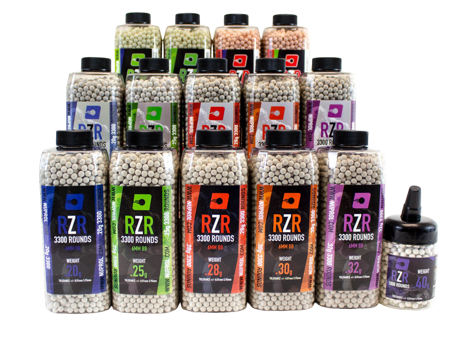 NUPROL - Billes Airsoft RZR 0.32g BIO bouteille 3500 bbs Nuprol