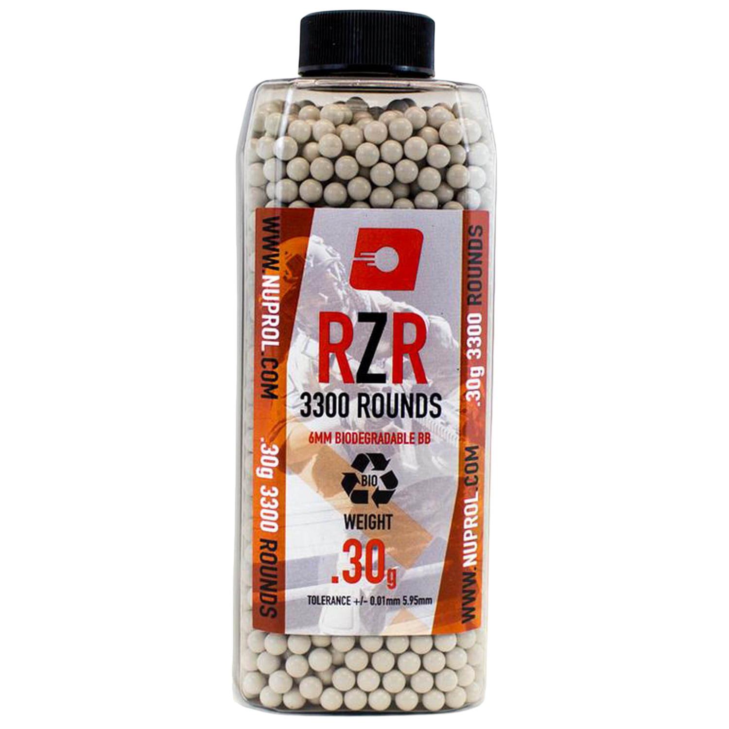 NUPROL - Billes Airsoft RZR 0.30g BIO bouteille 3500 bbs Nuprol