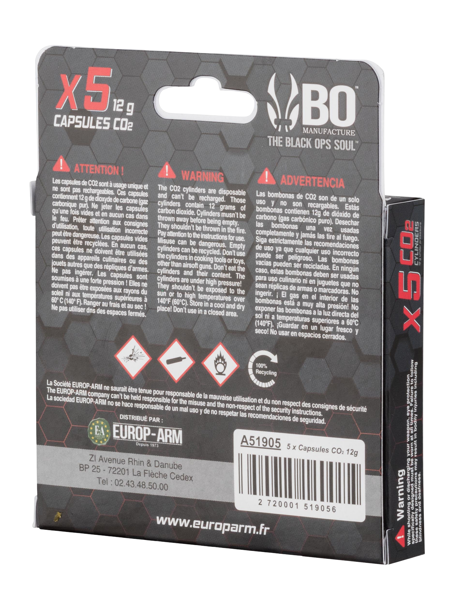 BO - CO2 5 sparclettes 12 g BO Manufacture