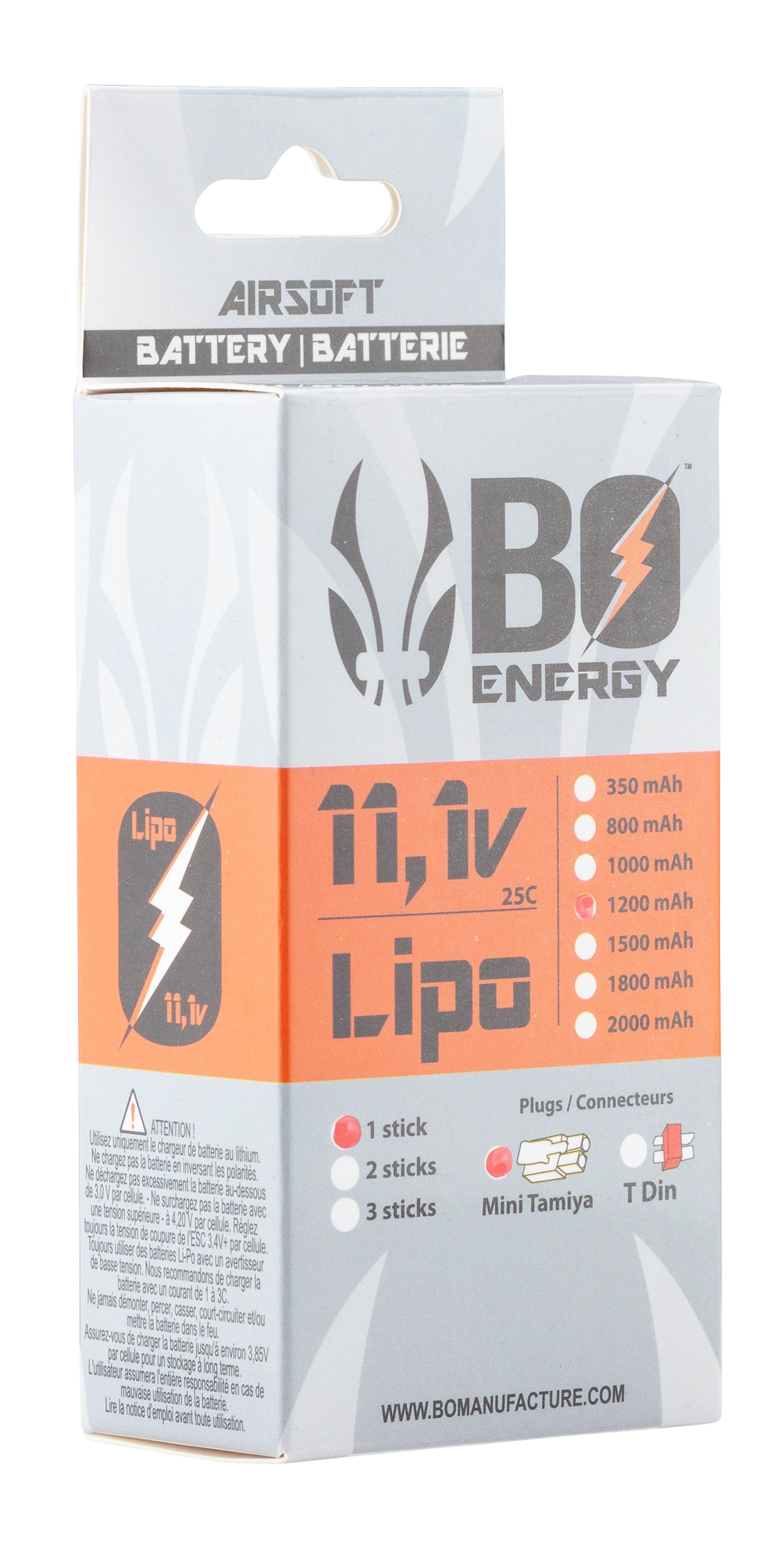 Batterie Lipo stick 11.1V 1200mAh 25C