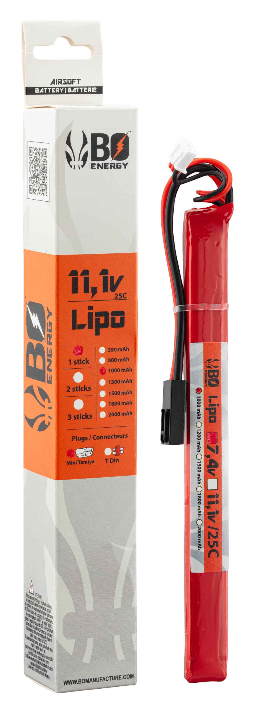 Batterie Lipo stick 11.1V 1000mAh 25C