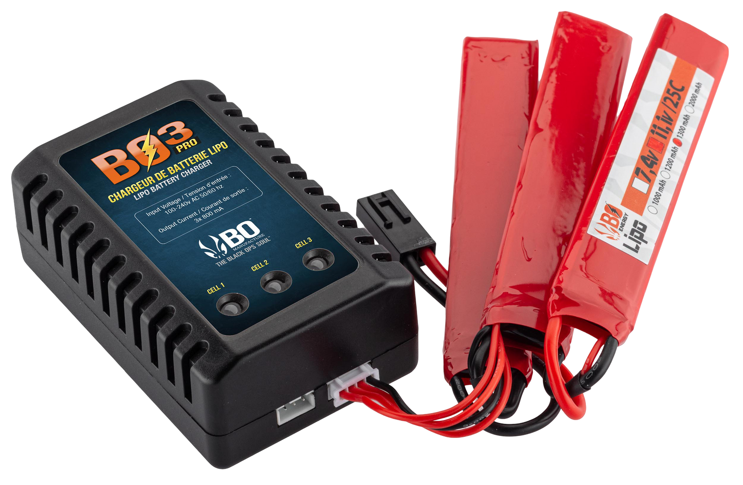BO - Chargeur de batterie BO3 LiPo 7,4V et 11,1V