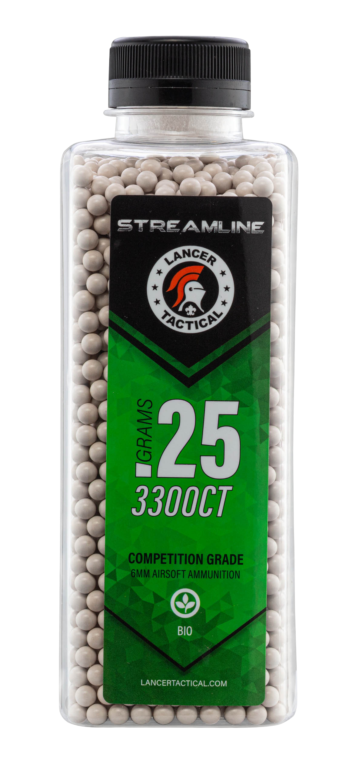 LANCER TACTICAL - Billes Airsoft STREAMLINE 0.25g BIO bouteille 3300 bbs Lancer Tactical
