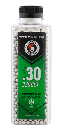 LANCER TACTICAL - Billes Airsoft STREAMLINE 0.30g BIO bouteille 3300 bbs Lancer Tactical