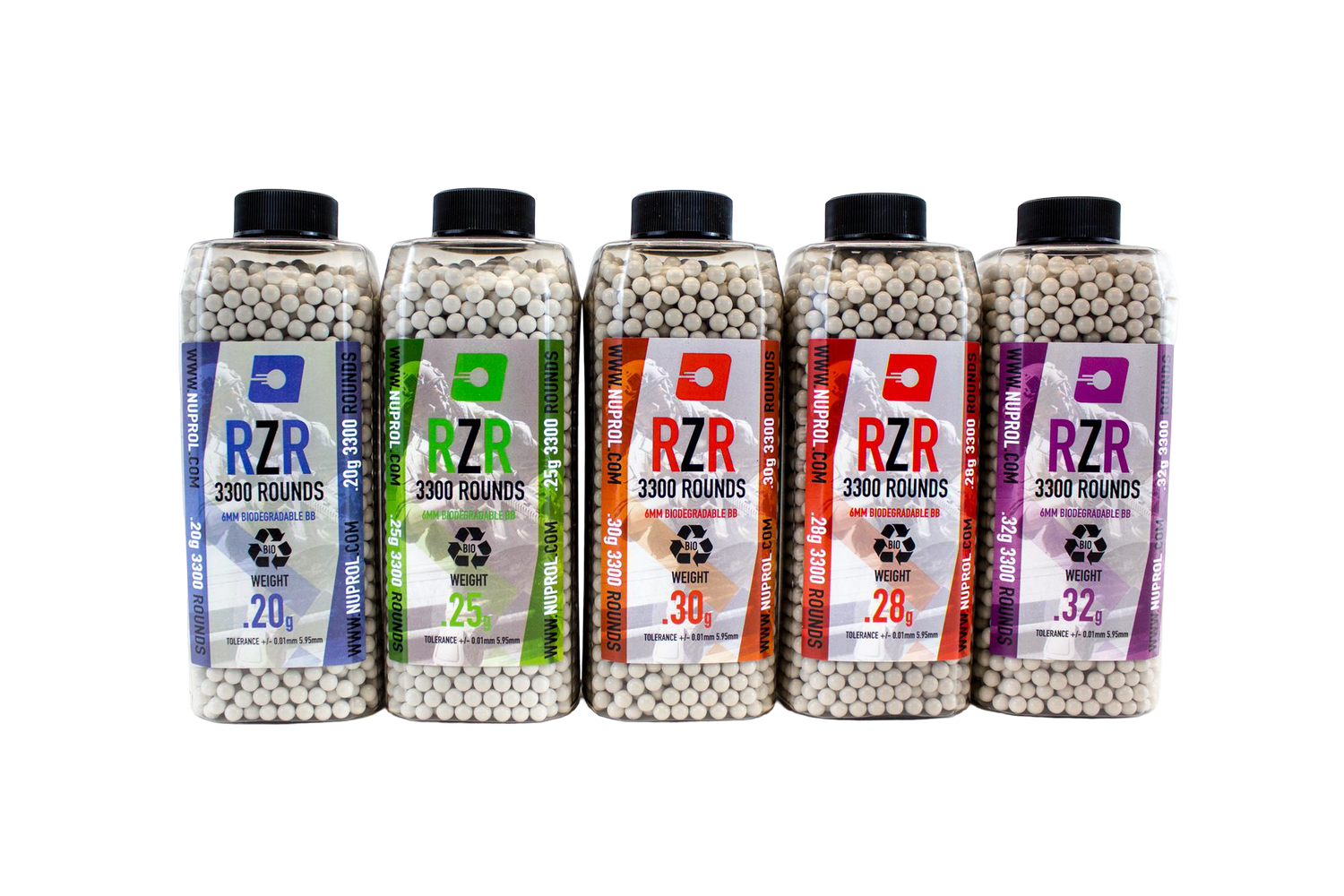 NUPROL - Billes Airsoft RZR 0.28g BIO bouteille 3500 bbs Nuprol